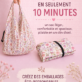 Sac pliable écologique coloré posé sur une table
