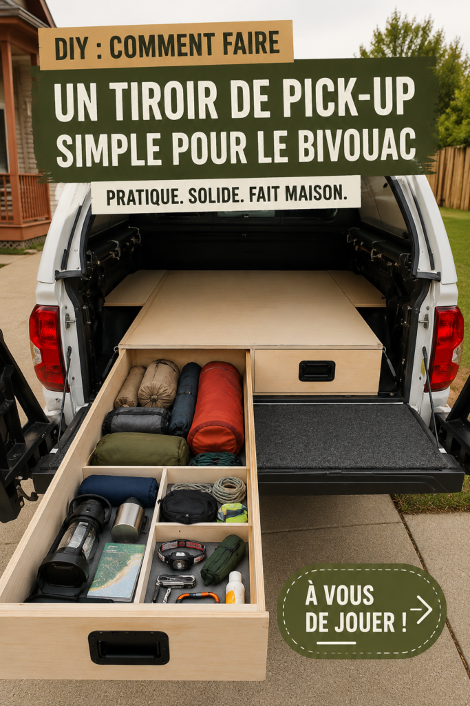 Tiroir de camion DIY, parfait pour le rangement en plein air