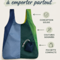 Un tote bag fait maison illustrant la couture pratique et durable