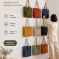 Tote bag élégant et pratique, en tissu, parfait pour les courses et sorties.