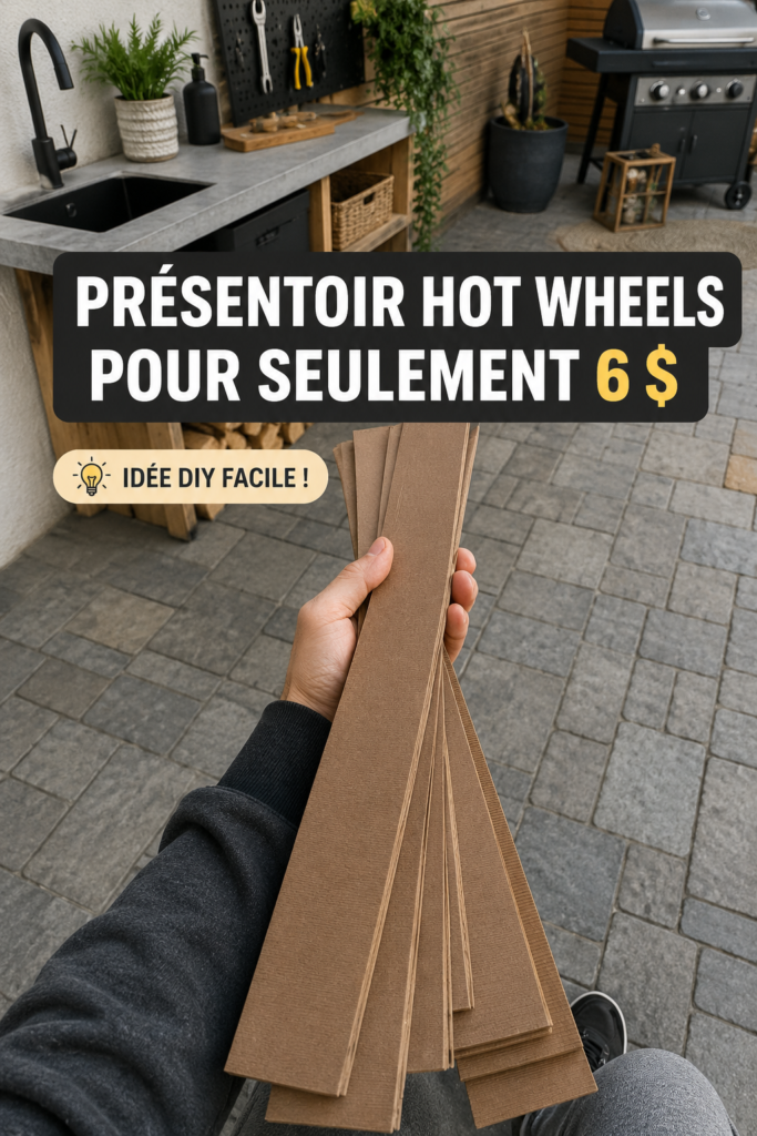 Vitrine DIY pour Hot Wheels, exposant des voitures colorées