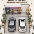 Garage bien organisé avec des zones de rangement bien définies et accessibles