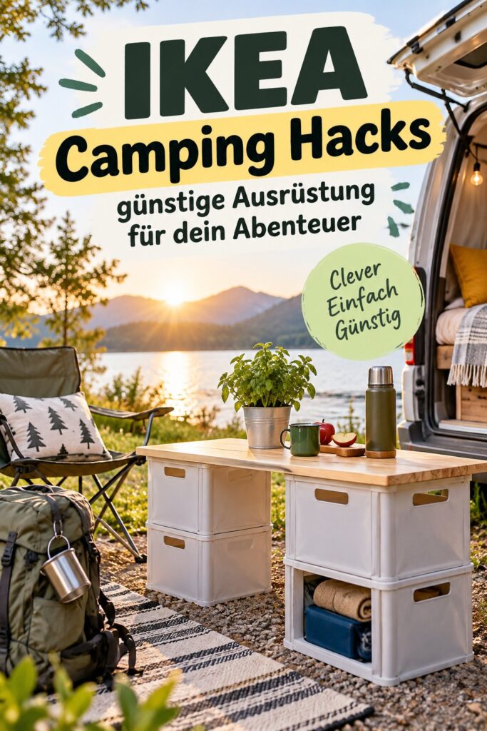 Équipement de camping avec des rangements pratiques Ikea.