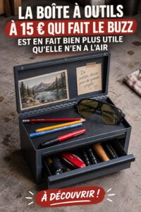 Une boîte à outils pratique et esthétique pour le rangement et l'organisation.