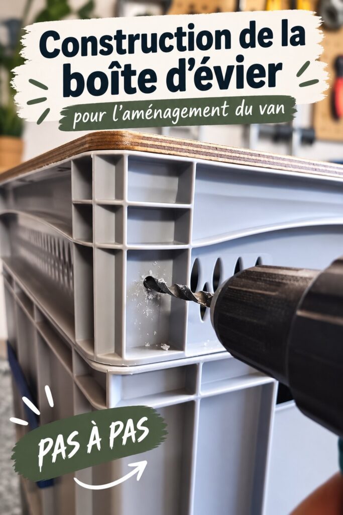 Boîte de rangement pratique dans un van aménagé