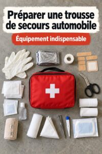 Un kit d'urgence complet et organisé pour une voiture
