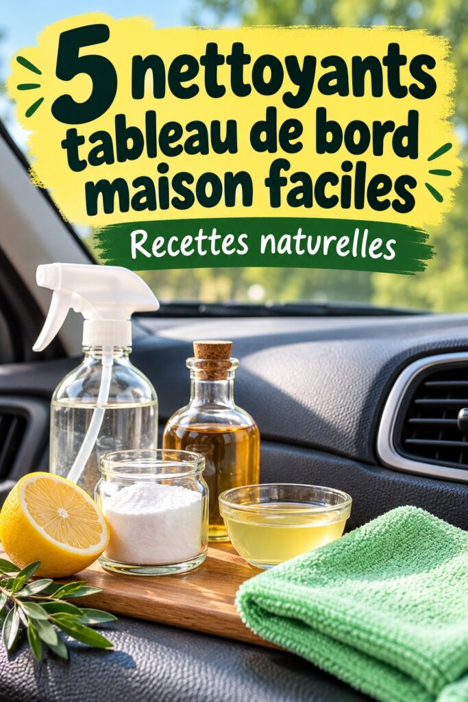 Recettes de nettoyants maison pour tableau de bord de voiture