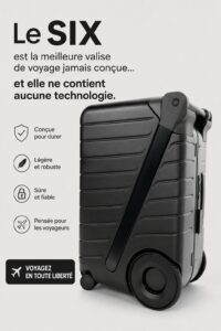 Valise pratique et élégante prête pour un voyage organisé