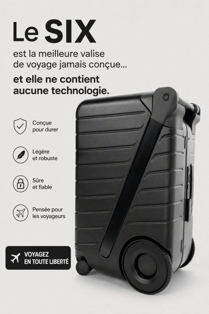 Valise pratique et élégante prête pour un voyage organisé