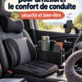 Intérieur d'une voiture bien organisé avec des accessoires pratiques pour améliorer le confort de conduite.