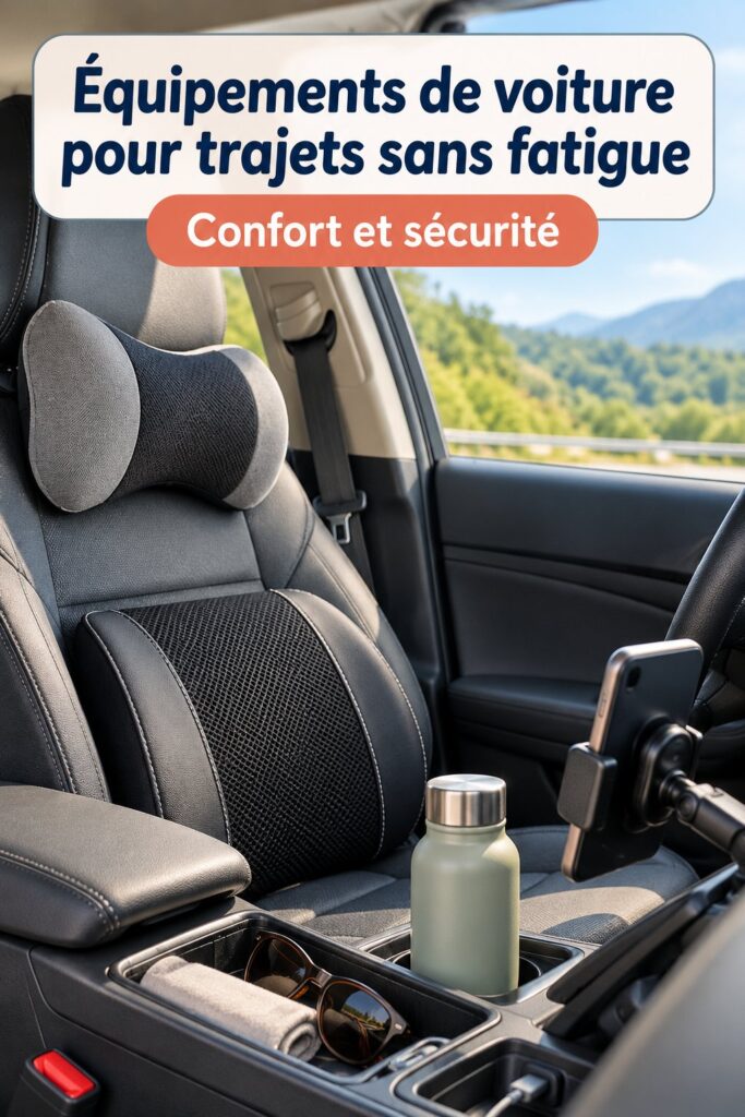 Image d'une voiture équipée avec des accessoires pour confort de conduite