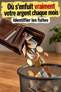 Femme regardant un bilan financier et réfléchissant aux dépenses mensuelles