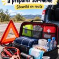 Kit de secours bien organisé dans le coffre d'une voiture, prêt à être utilisé en cas d'urgence.