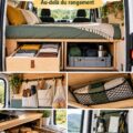 Van organisé avec des astuces de rangement pratique