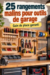 Rangement organisé d'outils dans un garage bien aménagé